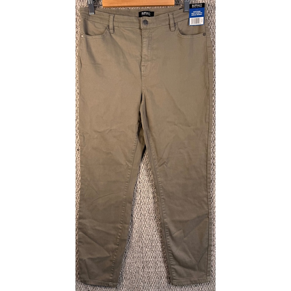 Buffalo David Bitton Havana Pants 10/30 Green High Rise Soft Stretch Skinny NWT